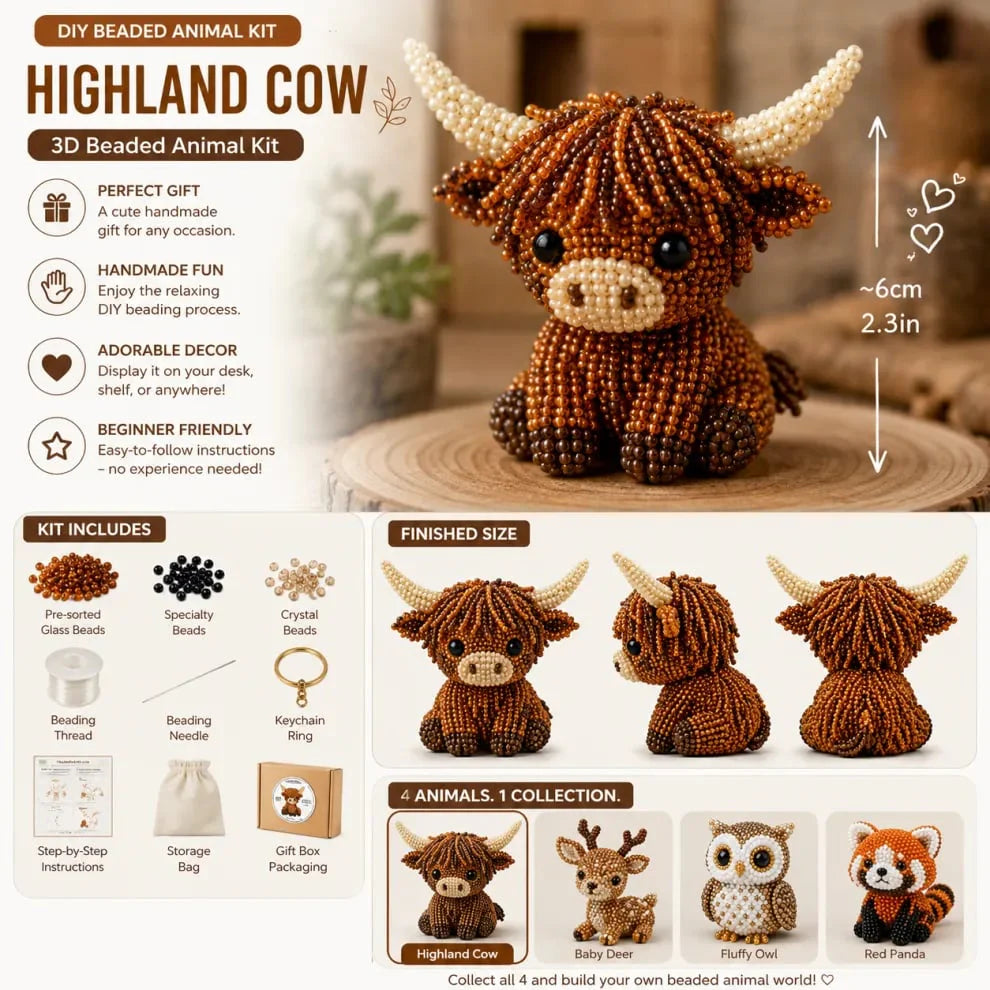 🧶🐾 Bébi állatos 3D gyöngy kézműves szett, kreatív alkotáshoz! ✨