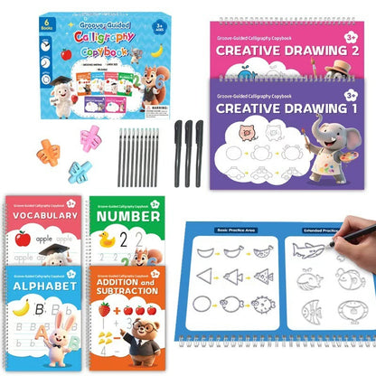 🖍️ Újrahasznosítható barázdált rajzkönyv kisgyermekeknek ✅🌈