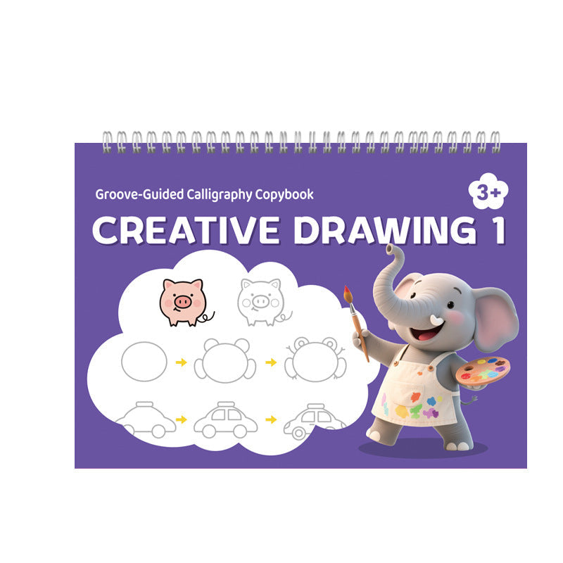 🖍️ Újrahasznosítható barázdált rajzkönyv kisgyermekeknek ✅🌈