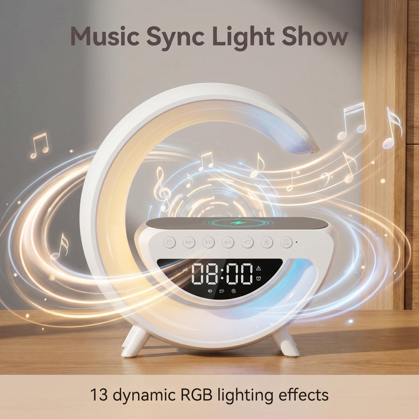 🌙🌙✨Félhold Okos RGB Lámpa Bluetooth Hangszóróval🔋