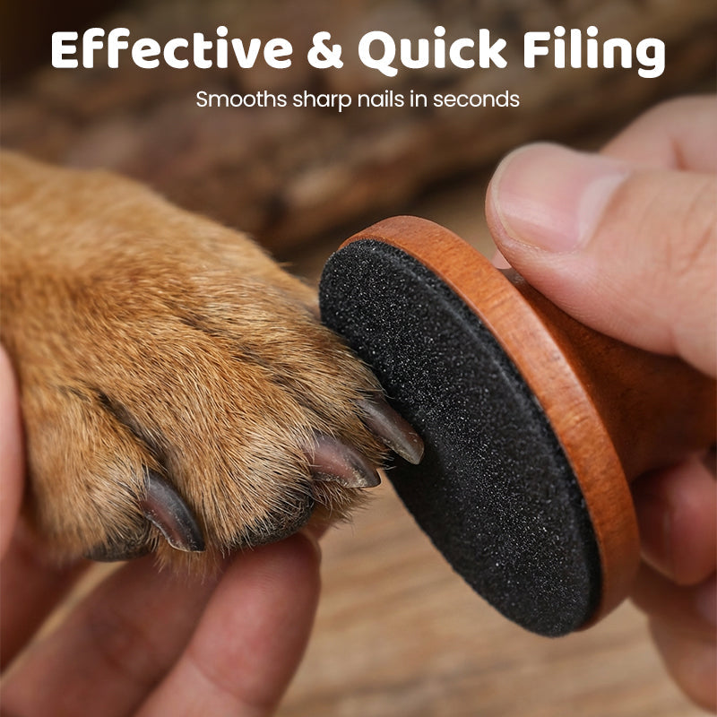 Wooden Pet Nail File with Replaceable Pads