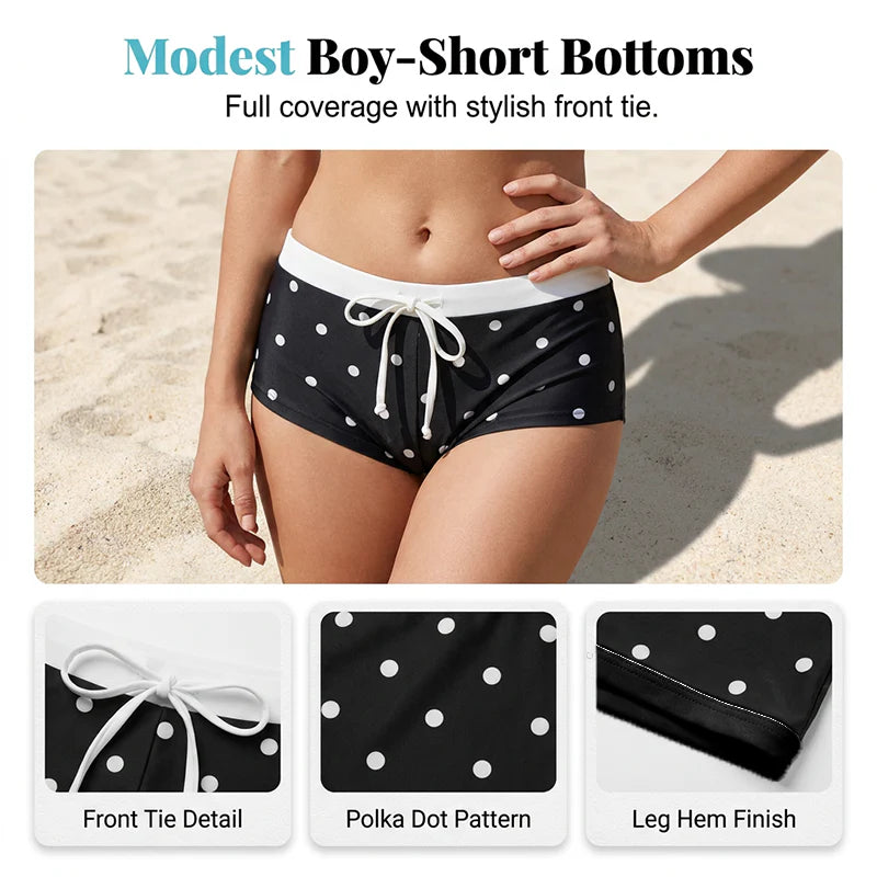 👙 Pöttyös bikini nyakpánttal