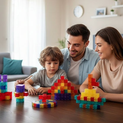✨ Sokféle formájú mágneses építőelemek fejlesztő játék kisgyermekeknek 🏠🔧