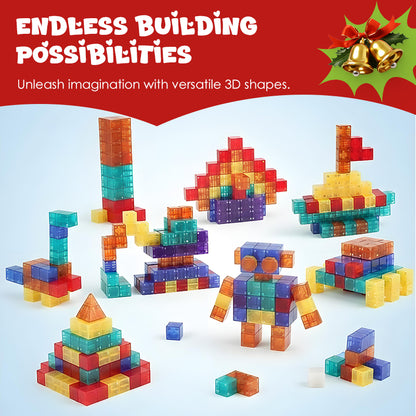 ✨ Sokféle formájú mágneses építőelemek fejlesztő játék kisgyermekeknek 🏠🔧