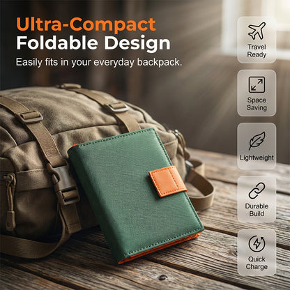 🔆 Könnyű összecsukható napelem USB csatlakozóval, időjárásálló 📱✅