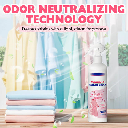 💫🌿 Szövetkímélő gyors ránctalanító spray, szagtalanítja és kisimítja a gyűrött ruhákat utazáshoz 🧺