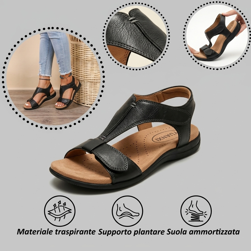 【🎁Τελευταία μέρα στη μισή τιμή! Μην το χάσετε!】Ορθοπεδικά και απορροφητικά κραδασμών σανδάλια με εργονομικό σχεδιασμό για πιο άνετη εμπειρία περπατήματος👞