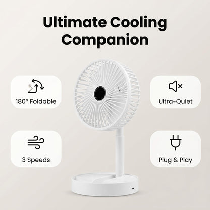 Összecsukható, csatlakoztatható ventilátor