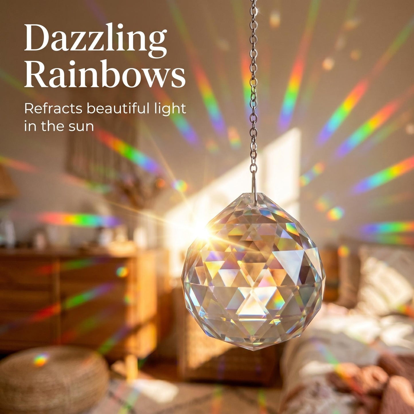 🪞 Dekoratív napfényfogó függesztő szett ✨🌈