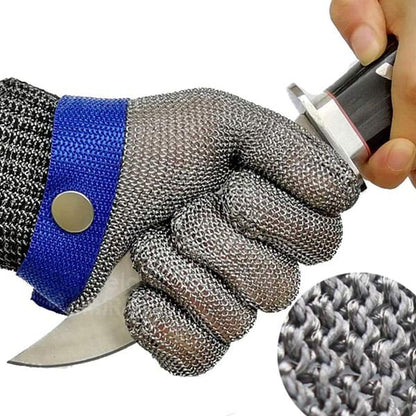 🍖 Élelmiszeripari minőségű rozsdamentes acél hálós vágásbiztos kesztyű ⚙️✅