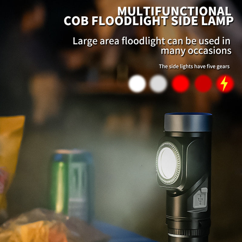 🔦 90°-ban forgatható LED-es fejlámpa és zseblámpa, USB-ről tölthető, rendkívül erős fényű, vízálló, kettős funkciójú fejlámpa kempingezéshez, horgászathoz, karbantartási munkákhoz és vészhelyzetekhez 💡✨