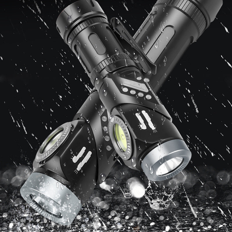 🔦 90°-ban forgatható LED-es fejlámpa és zseblámpa, USB-ről tölthető, rendkívül erős fényű, vízálló, kettős funkciójú fejlámpa kempingezéshez, horgászathoz, karbantartási munkákhoz és vészhelyzetekhez 💡✨